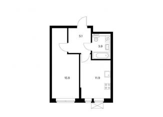 Продается однокомнатная квартира, 36.8 м2, Тюмень, Полевая улица, 117к1, ЖК Озёрный Парк