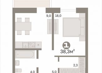 Продажа 1-комнатной квартиры, 38.3 м2, Омская область, улица Красный Путь, 137/2