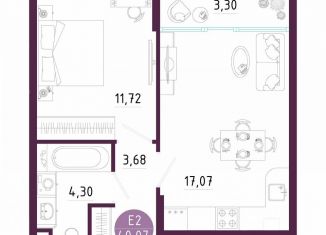 Продам 1-ком. квартиру, 40.1 м2, Тула, Пряничная улица, 7