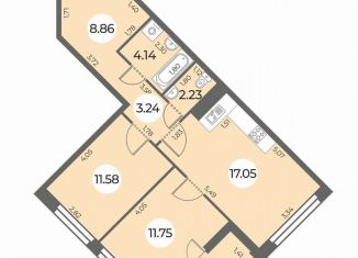 2-ком. квартира на продажу, 61 м2, Санкт-Петербург, Красносельский район