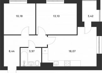 Продаю двухкомнатную квартиру, 57.2 м2, Тула, улица Героя России Зиничева, 8