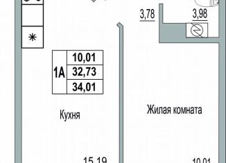 Продам 1-комнатную квартиру, 34 м2, Псков, Линейная улица, 89, ЖК Смарт-квартал