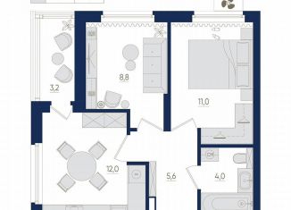Продам 2-ком. квартиру, 43 м2, Республика Башкортостан