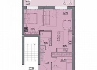 Продаю двухкомнатную квартиру, 64.2 м2, деревня Новолисиха