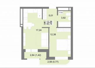 Продажа 1-комнатной квартиры, 40.7 м2, Екатеринбург, Тенистая улица, 8с5, ЖК На Тенистой