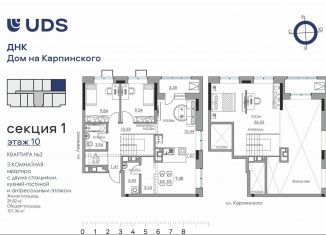 Продается четырехкомнатная квартира, 101.4 м2, Пермь, Луньевская улица