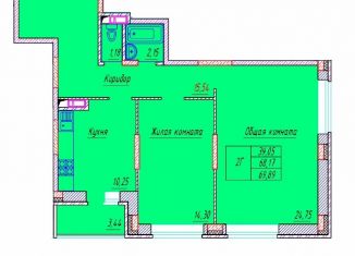 Продам двухкомнатную квартиру, 71.5 м2, Чувашия, Речной бульвар, поз5
