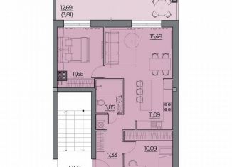 Продажа 2-комнатной квартиры, 64.3 м2, деревня Новолисиха