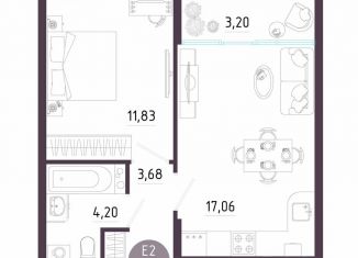 Продается 1-ком. квартира, 40 м2, Тула, Пряничная улица, 8