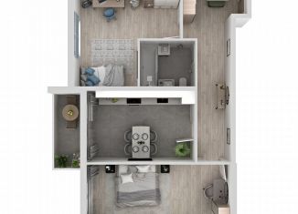 Продам двухкомнатную квартиру, 56.5 м2, Самара