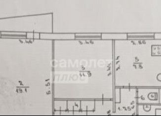 2-ком. квартира на продажу, 52.3 м2, Кирово-Чепецк, улица Володарского, 11/1