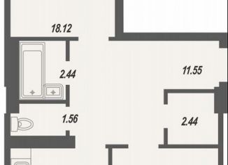 Продаю двухкомнатную квартиру, 66.4 м2, Чувашия, проспект Геннадия Айги, 17