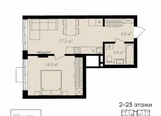 Продается двухкомнатная квартира, 41.2 м2, Челябинск, Калининский район