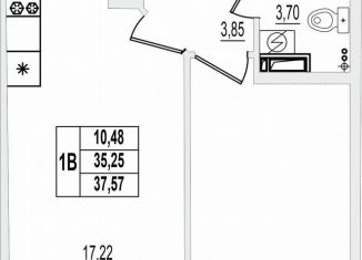 Продажа 1-ком. квартиры, 37.6 м2, Псков, улица Крестки, 9