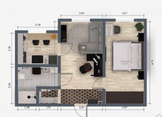 Продается 2-ком. квартира, 52.2 м2, село Новая Усмань, Солнечная улица, 26Б