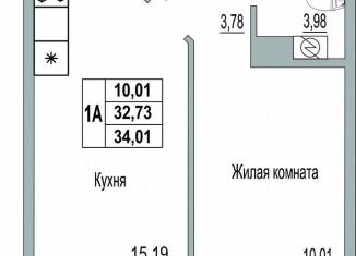 Продаю однокомнатную квартиру, 34 м2, Псков, Линейная улица, 89, ЖК Смарт-квартал
