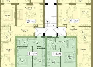 2-ком. квартира на продажу, 61.6 м2, Благовещенск, улица Чистякова, 31