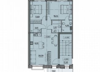Продаю 2-ком. квартиру, 76.7 м2, деревня Новолисиха