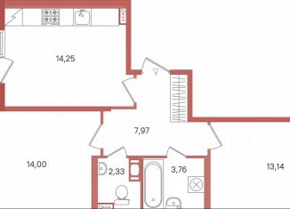 Продаю 2-комнатную квартиру, 57.6 м2, Сертолово