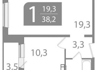 Продам 1-ком. квартиру, 38.3 м2, Томск, улица Пришвина, 46