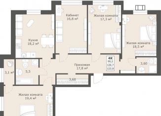 Продается 4-ком. квартира, 123.8 м2, Ставрополь, улица Ленина, 222, микрорайон № 6