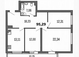 Продается 3-комнатная квартира, 95.3 м2, Самара, Пролетарская улица, ЖК Королёв