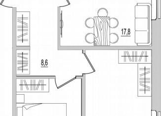 Продажа 2-ком. квартиры, 58.7 м2, Псков, ЖК Сиреневый Парк, Северная улица, 44