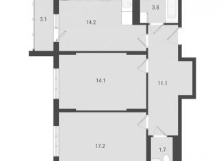 Продается 2-ком. квартира, 63.7 м2, Самара, Южное шоссе, 7, ЖК АмГрад