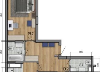 Продаю трехкомнатную квартиру, 81 м2, Воронеж, ЖК Микрорайон Боровое