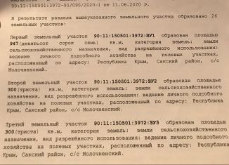 Продается земельный участок, 6 сот., село Молочное, Конрадская улица, 29