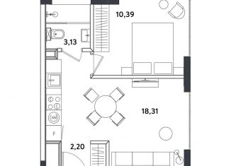 Продам двухкомнатную квартиру, 34 м2, Москва, Окружной проезд, 10Г, станция Измайлово