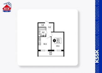 Продажа 1-ком. квартиры, 37.5 м2, Киров, Ленинский район, улица Потребкооперации, 40