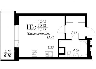 Продается 1-комнатная квартира, 32.6 м2, Казань, ЖК Родина, улица Родины, 12