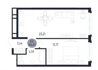 Продажа 1-комнатной квартиры, 44.4 м2, Тула, ЖК Смарт квартал на Сурикова