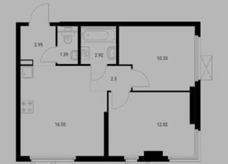 Продам 2-комнатную квартиру, 48 м2, Москва, Открытое шоссе, 18Ак4, район Метрогородок