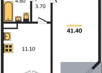 Продается однокомнатная квартира, 41.3 м2, Воронеж, улица Маршала Одинцова, 25Б/33, ЖК Лазурный