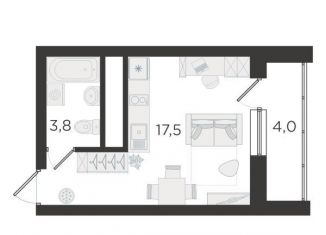 Продаю квартиру студию, 23.3 м2, Екатеринбург, Орджоникидзевский район