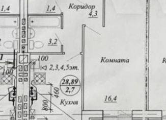 1-ком. квартира в аренду, 36 м2, Волжский, улица имени Генерала Карбышева, 172, ЖК Династия
