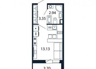 Продается квартира студия, 21.3 м2, Санкт-Петербург, муниципальный округ Юнтолово