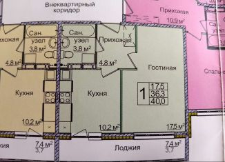 1-комнатная квартира на продажу, 40 м2, Кемерово, проспект Химиков, ЖК Восточный