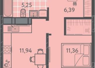 1-ком. квартира на продажу, 36.1 м2, Краснодар, Прикубанский округ