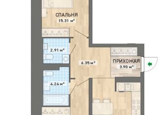 Продажа двухкомнатной квартиры, 71.9 м2, Екатеринбург, ЖК Просторы