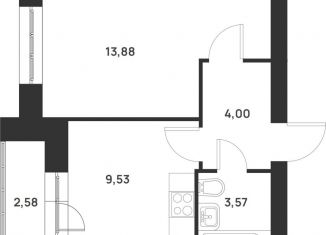 1-ком. квартира на продажу, 33.6 м2, Тульская область