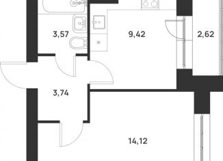 Продажа 1-комнатной квартиры, 33.5 м2, Тула