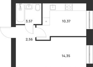 Продается однокомнатная квартира, 30.9 м2, Тула