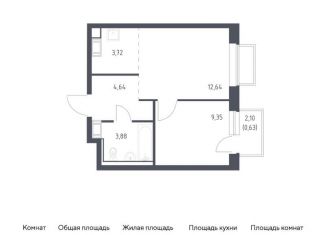 Продается однокомнатная квартира, 34.9 м2, посёлок Мирный, жилой комплекс Томилино Парк, к6.1