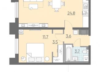 Продажа 1-комнатной квартиры, 47.3 м2, Санкт-Петербург, ЖК Цивилизация на Неве
