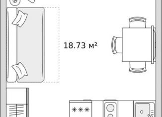 Продается квартира студия, 28.4 м2, деревня Новосаратовка