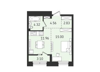 1-комнатная квартира на продажу, 41.8 м2, Хабаровск, Албанский переулок