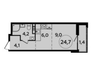 Продажа квартиры студии, 24.7 м2, Москва, жилой комплекс Южные Сады, к1.3, район Южное Бутово